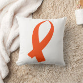 認識度リボン（オレンジ） クッション (ブランケット)