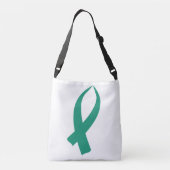 認識度リボン(ティール（緑がかった色）) クロスボディバッグ (裏面)