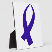 認識度リボン（濃い青） フォトプラーク (側面)