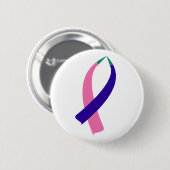 認識度リボン（甲状腺がん） 缶バッジ (正面&裏面)