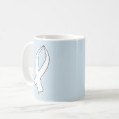 認識度リボン（白） コーヒーマグカップ (正面左)