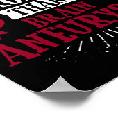 認識度リボン – 脳動脈瘤 ポスター (角)