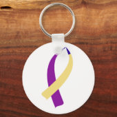 認識度リボン（膀胱がん） キーホルダー (正面)