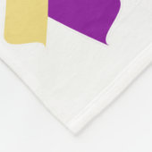 認識度リボン(膀胱がん) フリースブランケット (角)