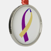 認識度リボン（膀胱がん） メタルオーナメント (右)