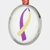 認識度リボン（膀胱がん） メタルオーナメント (左)