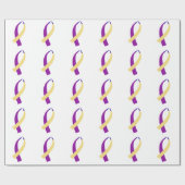 認識度リボン（膀胱がん） ラッピングペーパー (フラット)