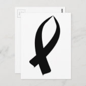 認識度リボン（黒） ポストカード (正面/裏面)