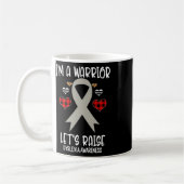 認識度リボンI'm Warrior Lets Raise Support コーヒーマグカップ (左)