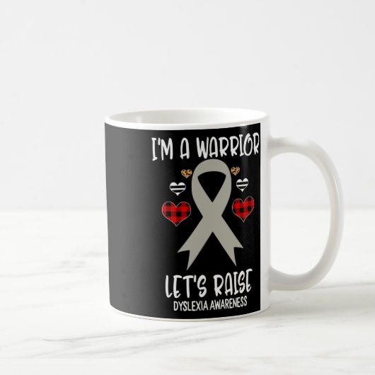 認識度リボンI'm Warrior Lets Raise Support コーヒーマグカップ (右)