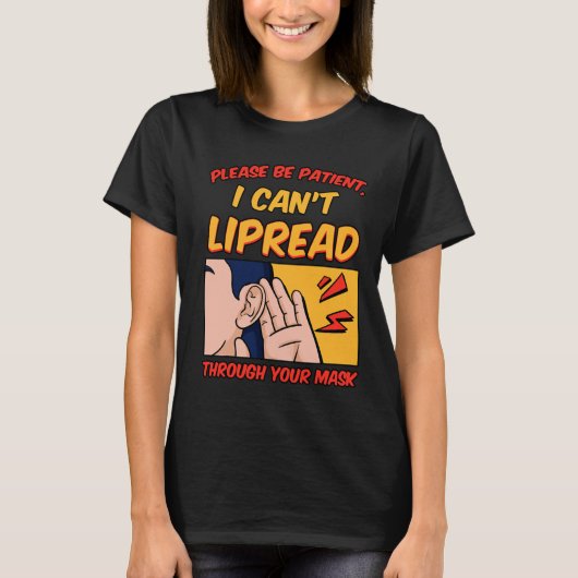 認識度リーディング難聴Asl Tシャツ (正面)