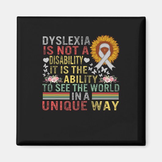 認識度参照ユニークWorld Not Disability Sunflowe マグネット (正面)
