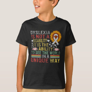認識度参照ユニークWorld Not Disability Sunflowe Tシャツ