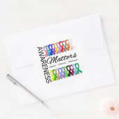 認識度問題のリボン ラウンドシール (封筒)