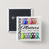 認識度問題のリボン 缶バッジ (正面&裏面)