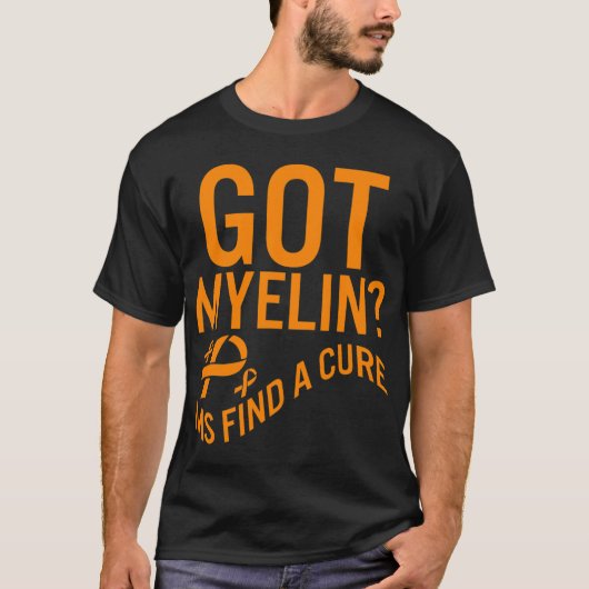 認識度得ミエリン多発性硬化症を発見 Tシャツ (正面)