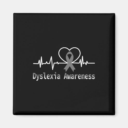 認識度心拍Dyslexicサポートファミリー マグネット (正面)