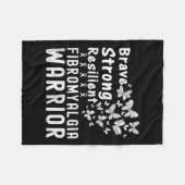 認識度慢性疾患戦士の女性の女の子 フリースブランケット (正面(横))