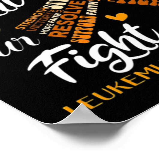 認識度戦士彼女の戦いは私たちの戦いオレンジ ポスター (角)