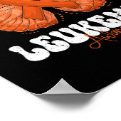 認識度月オレンジリボンバタフライ ポスター (角)