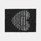 認識度月サポートTシャツ フリースブランケット (正面(横))
