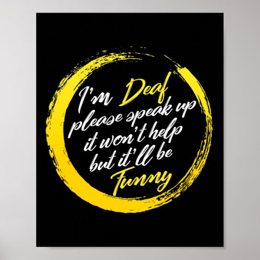 認識度月私は耳が聞こえないAsl Languuを話お願い ポスター (正面)