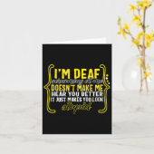 認識度月私はAsl Languuで叫んで耳が聞こえない カード (黄色い花)