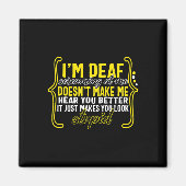 認識度月私はAsl Languuで叫んで耳が聞こえない マグネット (正面)