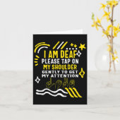 認識度月私ろうタップ私の肩Asl Languu カード (黄色い花)