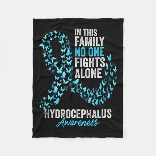 認識度月蝶ライトブルーリボン フリースブランケット (正面)