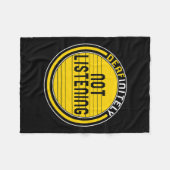 認識度月Deafinienty Not 聞's Asl Lang フリースブランケット (正面(横))