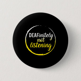 認識度月Deafinienty Not 聞's Asl Lang 缶バッジ