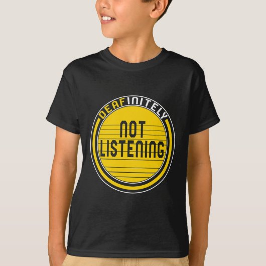 認識度月Deafinienty Not 聞's Asl Lang Tシャツ (正面)