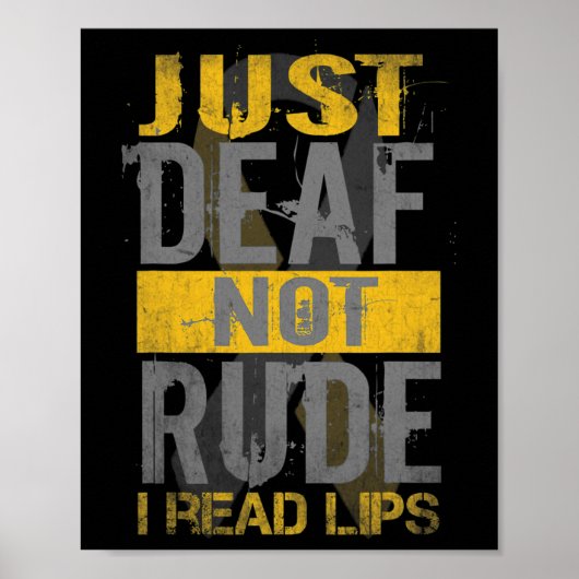 認識度月Just Looper Not Unrounal Asl Sign Langua ポスター (正面)