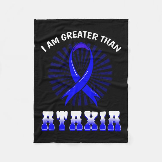 認識度神経学的徴候ヘミアタキシアブルーリボン フリースブランケット (正面)