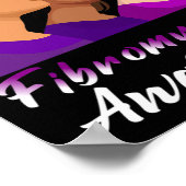 認識度紫の女性サポート1 ポスター (角)