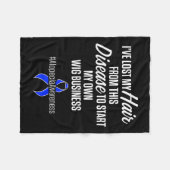 認識度脱毛戦士かつら生存者 フリースブランケット (正面(横))