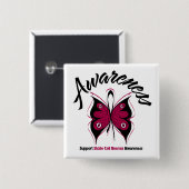 認識度蝶形鎌状赤血球貧血 缶バッジ (正面&裏面)