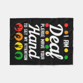 認識度補聴器インプラントAsl手を振る フリースブランケット (正面(横))