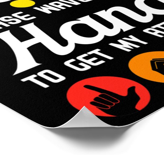 認識度補聴器インプラントAsl手を振る ポスター (角)