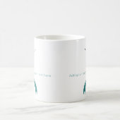 認識度赤と白リボン蝶コーヒーMu コーヒーマグカップ (中央)