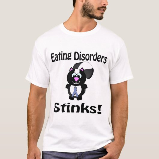認識度食べ物ズ障害スティンクススカンク障害デザイン Tシャツ (正面)