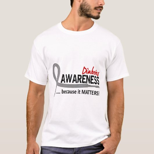 認識度2の糖尿病 Tシャツ (正面)