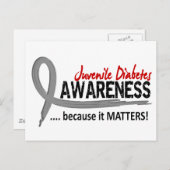認識度2若年性糖尿病 ポストカード (正面/裏面)