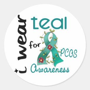 認識度43のためのPCOS Iの衣服のティール(緑がかった色) ラウンドシール