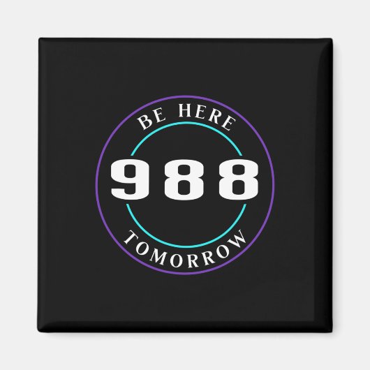 認識度988 – 自殺防止 マグネット (正面)
