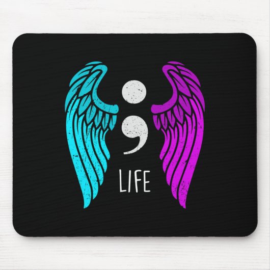 認識度 – セミコロンライフ天使 マウスパッド (正面)