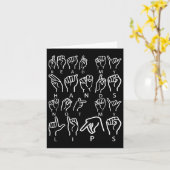 認識度Asl手話アメリカ手話 カード (黄色い花)