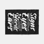 認識度Asl手話アメリカ手話 フリースブランケット (正面(横))