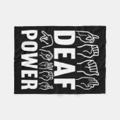 認識度Asl手話アメリカ手話 フリースブランケット (正面(横))